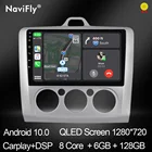 NaviFly 7862 Android 10,0 мультимедийный автомобильный Радио плеер для Ford Focus 2 Mk 2 2004-2011 GPS навигация 6G 128G беспроводной Carplay