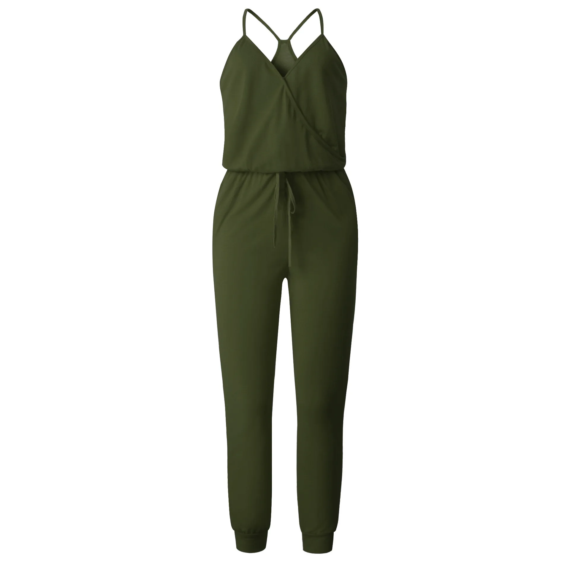 Off The Shoulder Sexy Jumpsuits Short Sleeve Women Long Pants Lace Up  Jumpsuit Streetwear Big Size Casual Jumpsuit Women 2020