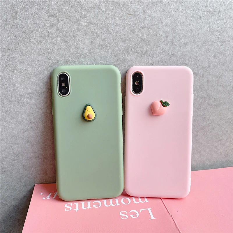 SE 2020 Мягкий силиконовый чехол для iPhone 6 6S 7 8 Plus X XR XS Max 11 Pro 2019 милый 3D фруктовый