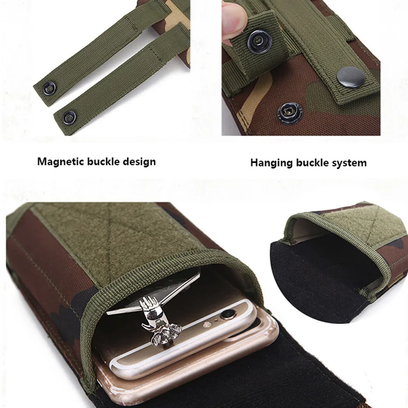 Уличная тактическая сумка для телефона водонепроницаемая военная Molle поясная