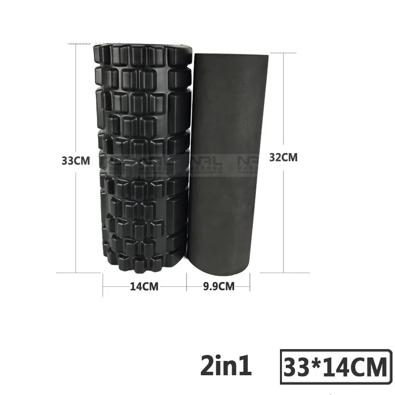 2в1 EVA полый твердый волк зубы фасции палка Фитнес Пилатес Йога Пена роликовые