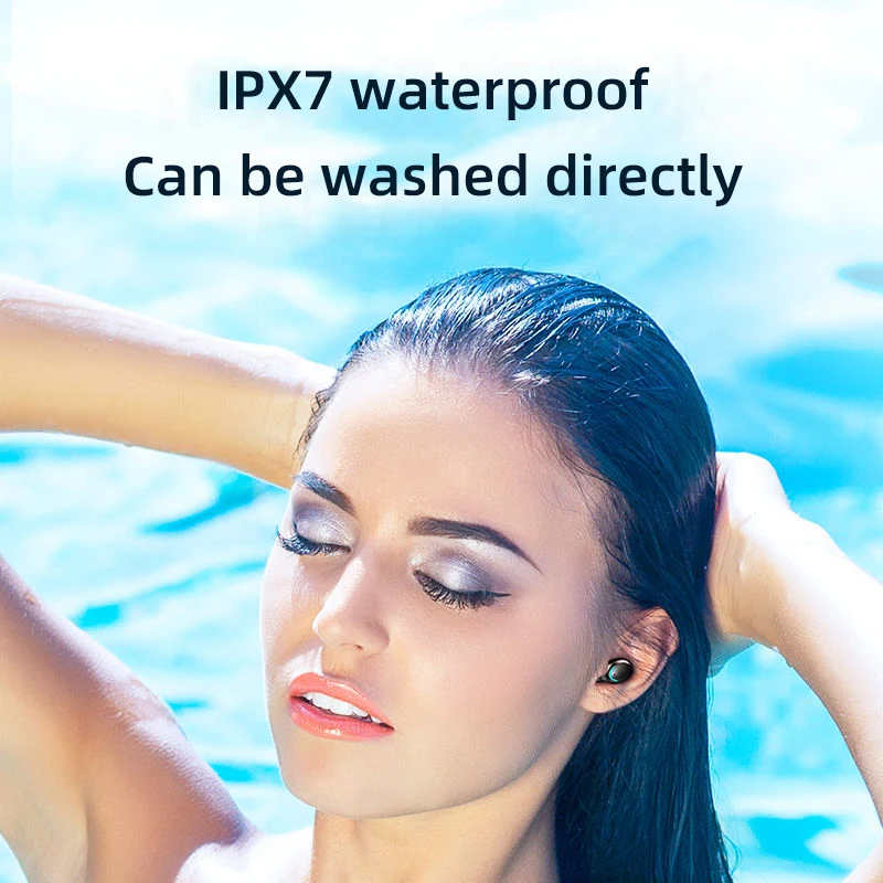 Беспроводной наушники Bluetooth V5.1 три светодиодный зарядным устройством глубокий