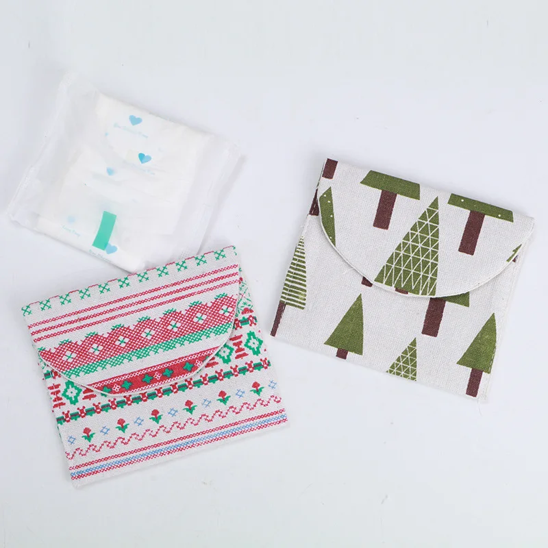 Гигиенические салфетки для девочек мешок из хлопка и льна гигиенических