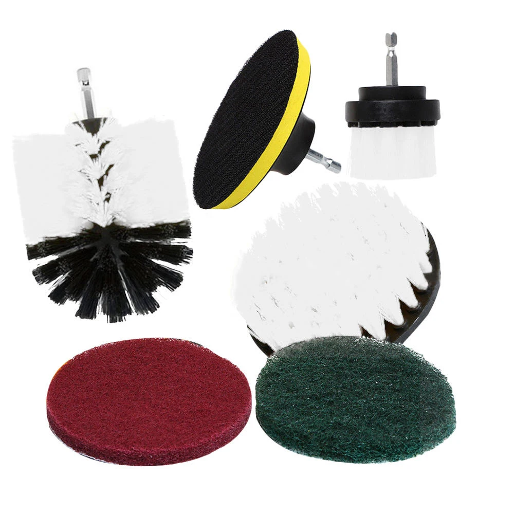 

6Pcs/set Power Scrubber Brush Set Electric Drills Brush Set Bathroom Power Toilet Drill Brush Bathroom Tile Cleaning Kit