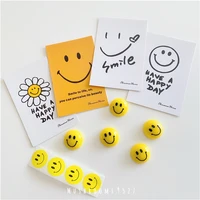 happy every day happy smiley face posing for photos card stickers refrigerator stickers magnets