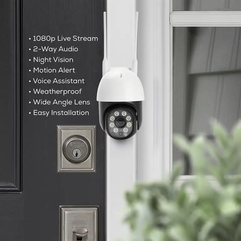 

CHPT2 PTZ WiFi IP Dome Camera 1080P 2MP Digital Zoom IP66 Waterproof Wireless Security CCTV System Camera Audio Surveillance