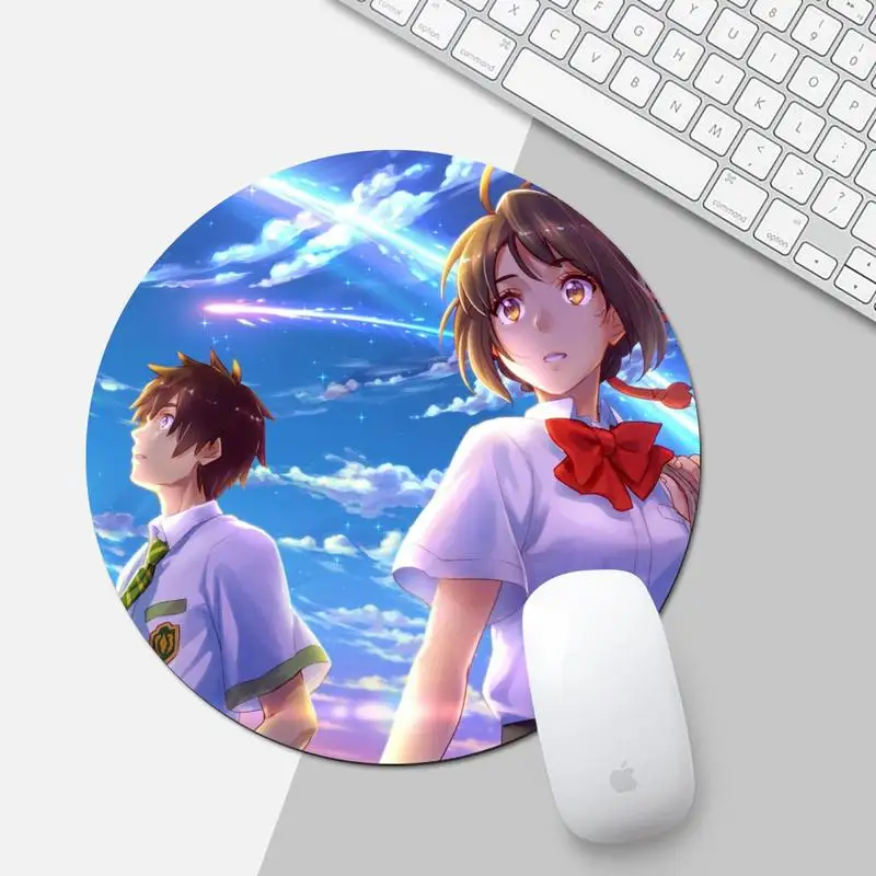 

Anime your name Laptop Gaming Mice Mousepad Round Non-slip Cushion
