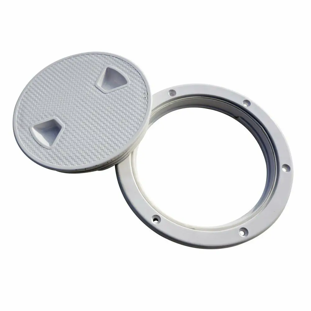 

1 Pcs 8'' Marine Screw Out Deck Plate Inspection Hatch Plastic Access Boat RV
