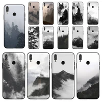 fhnblj black white forest mountain mist phone case for huawei honor 10 i 8x c 5a 20 9 10 30 lite pro voew 10 20 v30