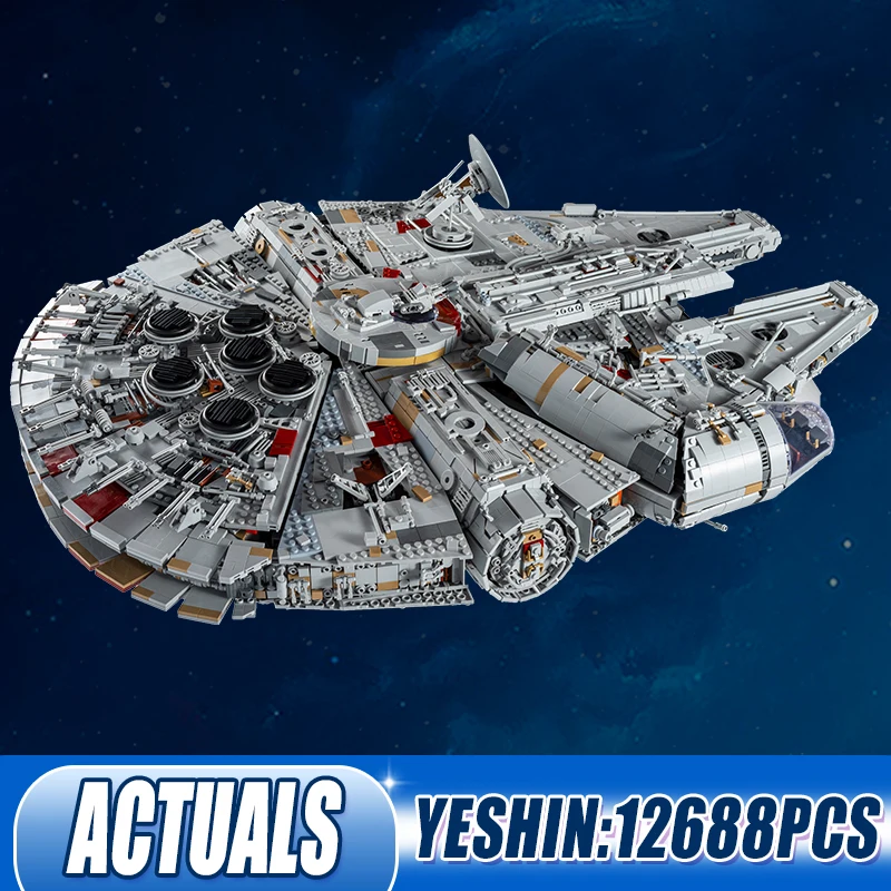 

Молд король Звездный Корабль игрушки модель Тысячелетнего Сокола Совместимость с MOC-75192 05132 строительные блоки кирпичи для детей рождествен...