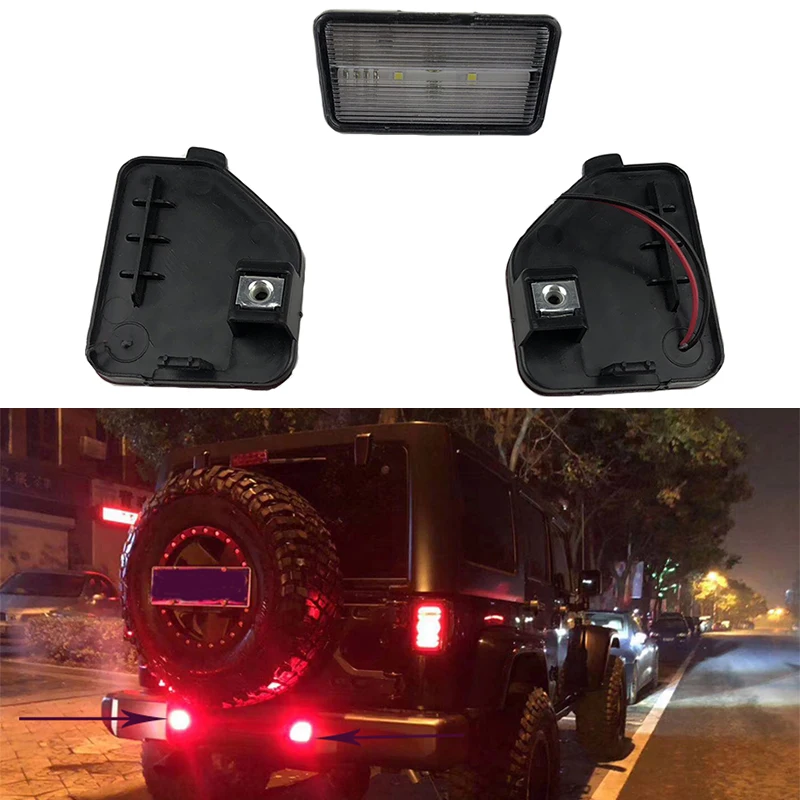 

Fit for Jeep JL Rear Bumper Led Tail Light Red Led Bumper Break Light Taillights for Jeep Wrangler JL 2018 2019 accessories