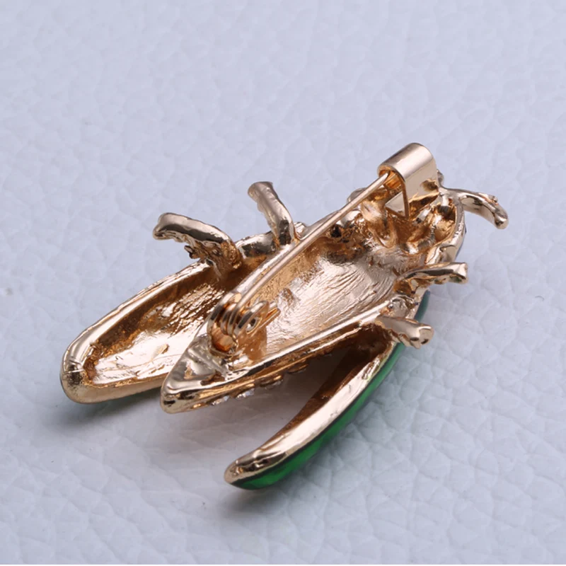 1 шт. Модная Золотая Цикада Жук капля масло милая серия насекомых Брошь для женщин