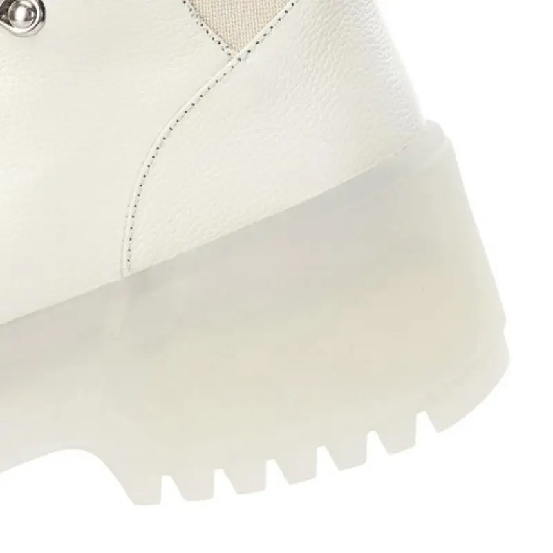 KemeKiss/женские ботильоны из натуральной кожи; теплые полусапожки на меху; зимняя модная блестящая обувь на платформе; женская обувь; размеры 34-39