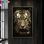 Алмазная 5d картина с изображением черного и белого тигра, сделай сам, животное, вышивка стразами, мозаика для домашнего декора