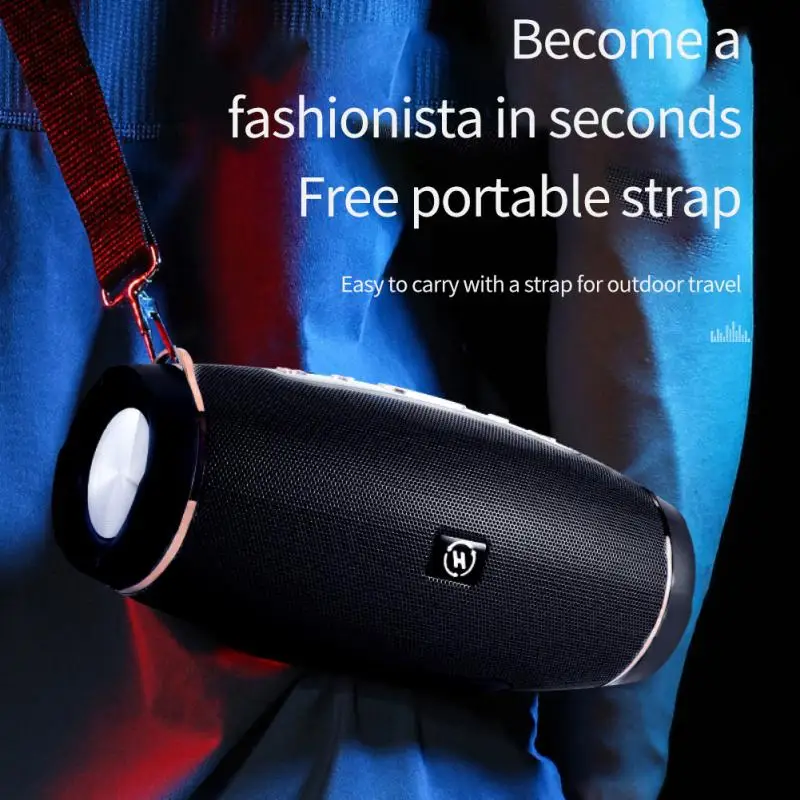 Новый Портативный многоцветный беспроводной сабвуфер колонка USB/TF/FM радио