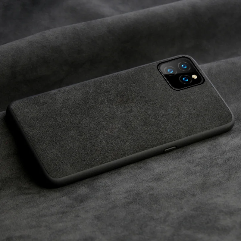 Чехол для телефона из натуральной коровьей замши Apple iphone 11 11Pro Pro Max X XR XS max 6 6S 7 8 plus