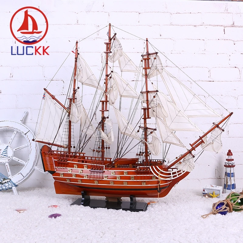 Деревянная Парусная модель LUCKK 80 см сделай сам Victory строительные наборы для