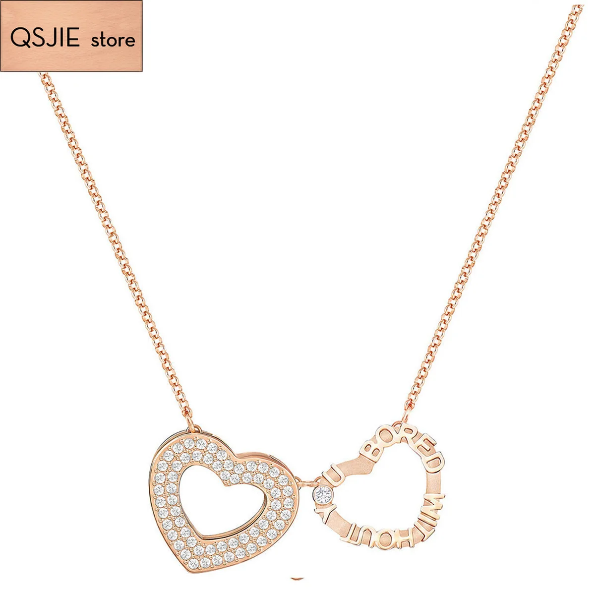 

High Quality SWA New Model To Appreciate The Romantic Heart-Shaped Clavicle Charm Necklace Fashion Jewelry