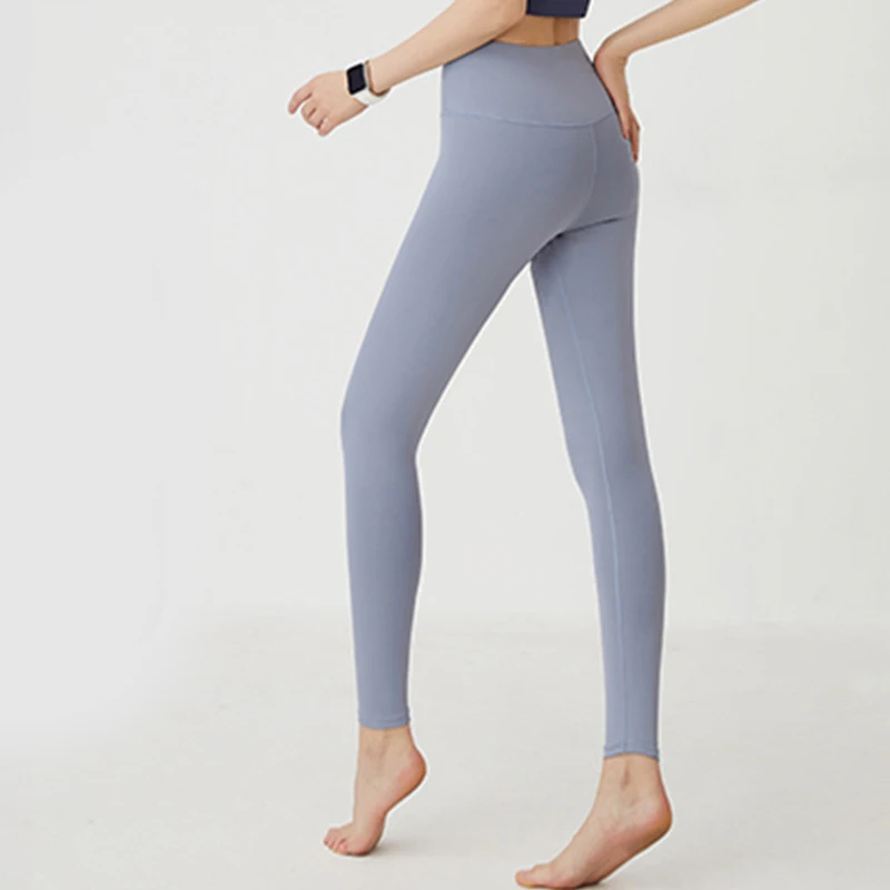 Seamless Sexy Yoga Pants Stretch Women Fitness Pants High Waist Breathable Solid Color Sports Tights Running Pants