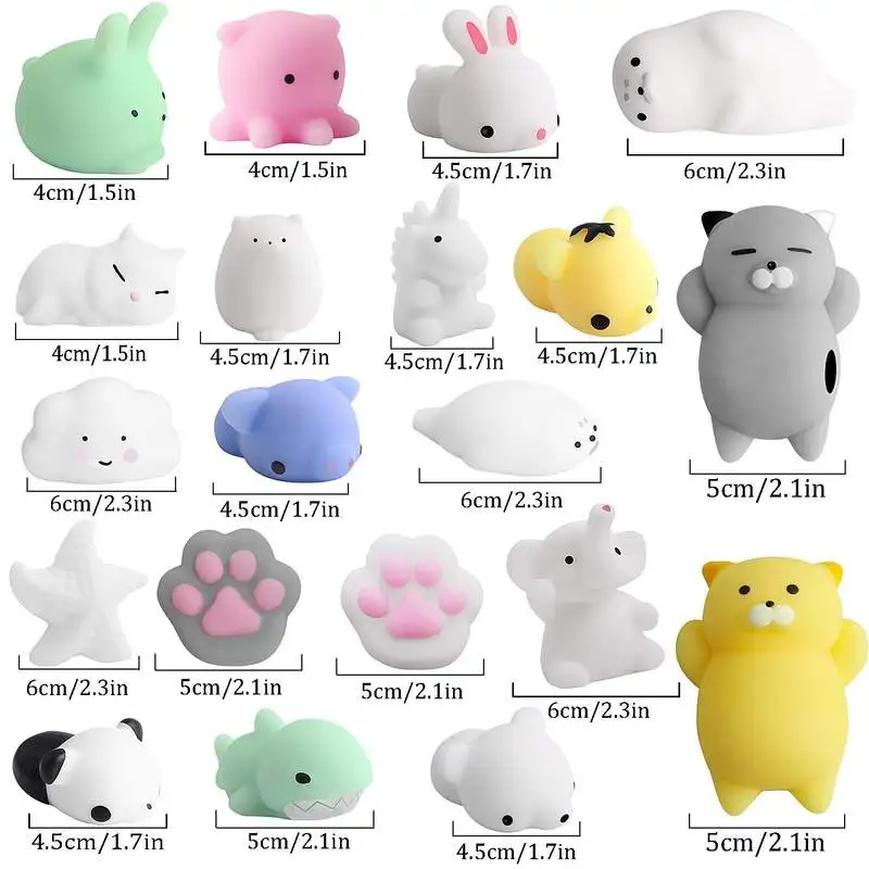 

5Pcs/Set Kawaii Squishy Slow Rising Squeeze Antistress Toys For Children Adults Funny Mochi Cat Animal Stress Relief Toys Gifts