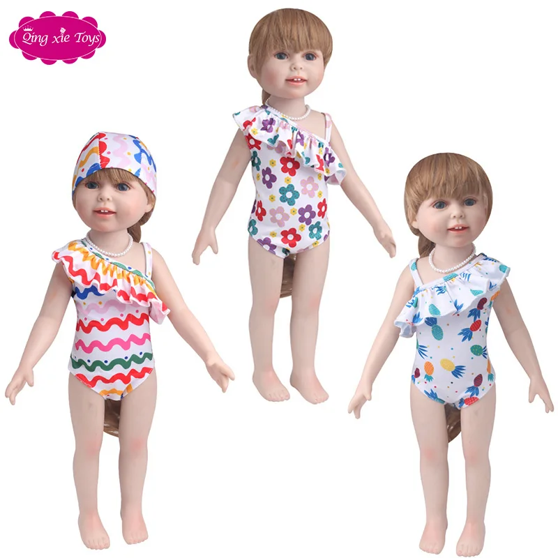 Платье для куклы 18 дюймов американская игрушка летняя одежда купальник + шляпа