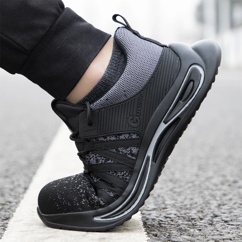 

Lightweight Men Safety Shoes Steel Toe Work Shoes Breathable Men Shoes Fashion Security Shoes Boots Male Work Sneakers Shoes