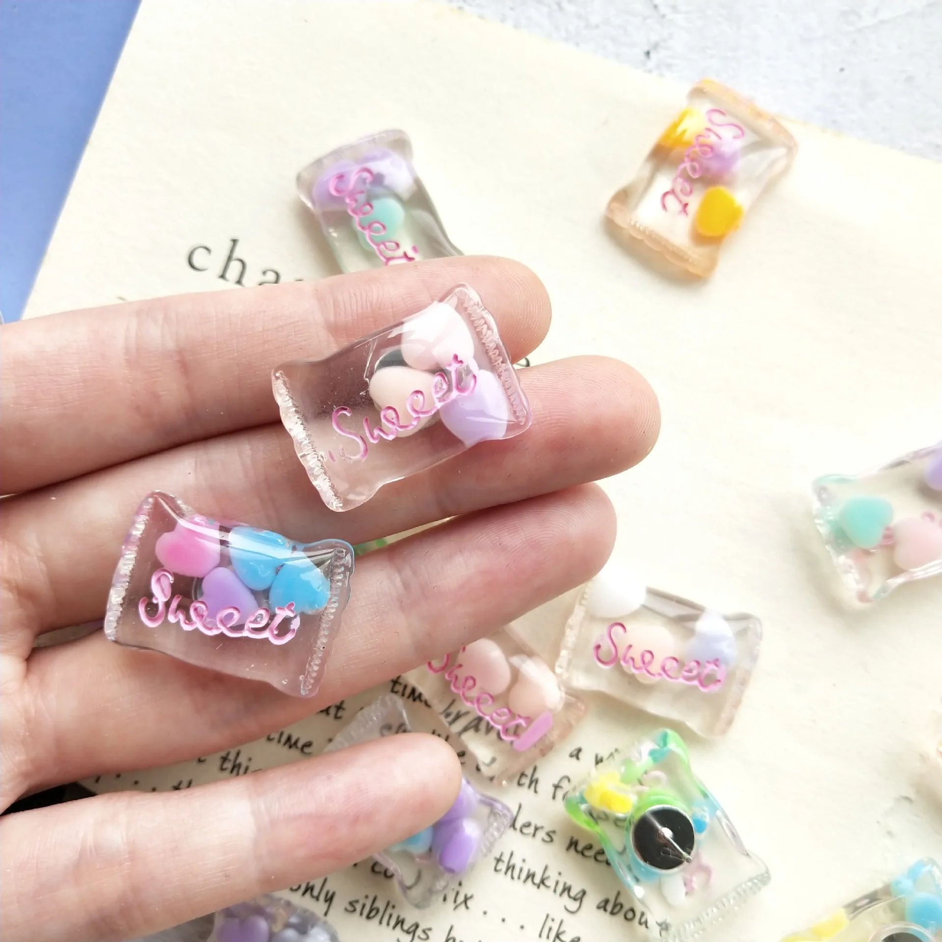 

2021 trend earrings jewelry for women korean cute candy popular transparent Earrings love Fashion woman earrings For gifts