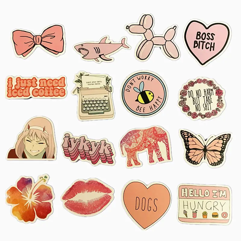 Наклейки Vsco в стиле Ins 50 шт. Мультяшные наклейки для ноутбука мотоцикла