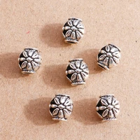15pcs tibetan silver color alloy flower charms beads fit original handmade bracelets necklaces diy craft jewelry making findings