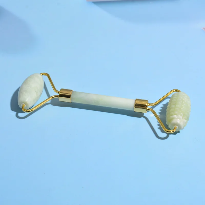 Массажер гуашный нефритовый с натуральным камнем для подтяжки глаз и