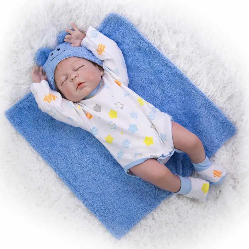 Кукла реборн Мальчик Полностью силиконовая виниловая подарок для детей игрушка