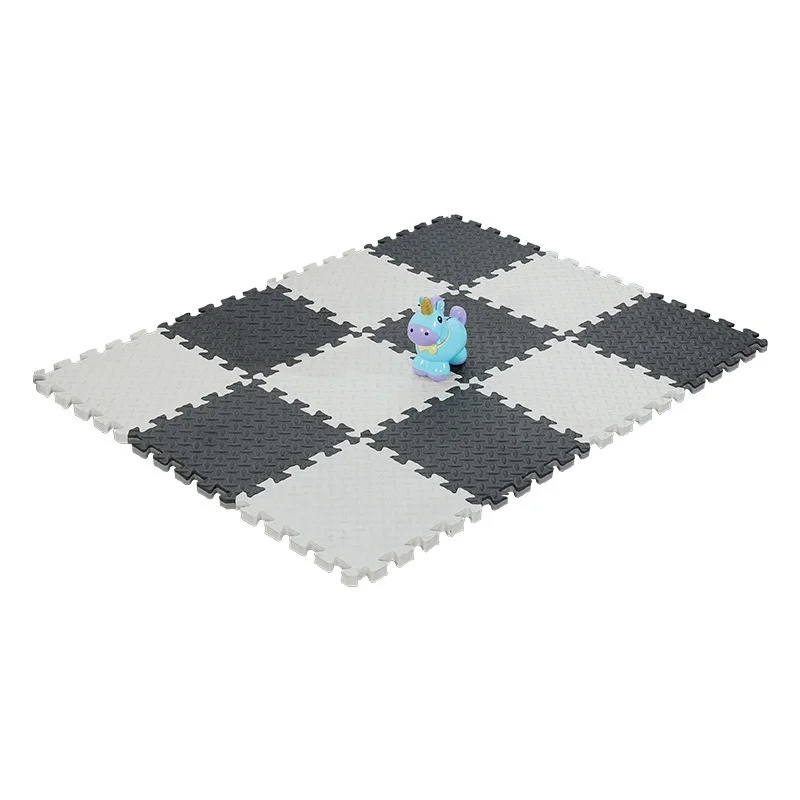 

Kids with Side Strips Baby EVA Foam Play Puzzle Mat Black and White Chain Fitness Tile Floor Carpet and Rug for Kids (No Edge)