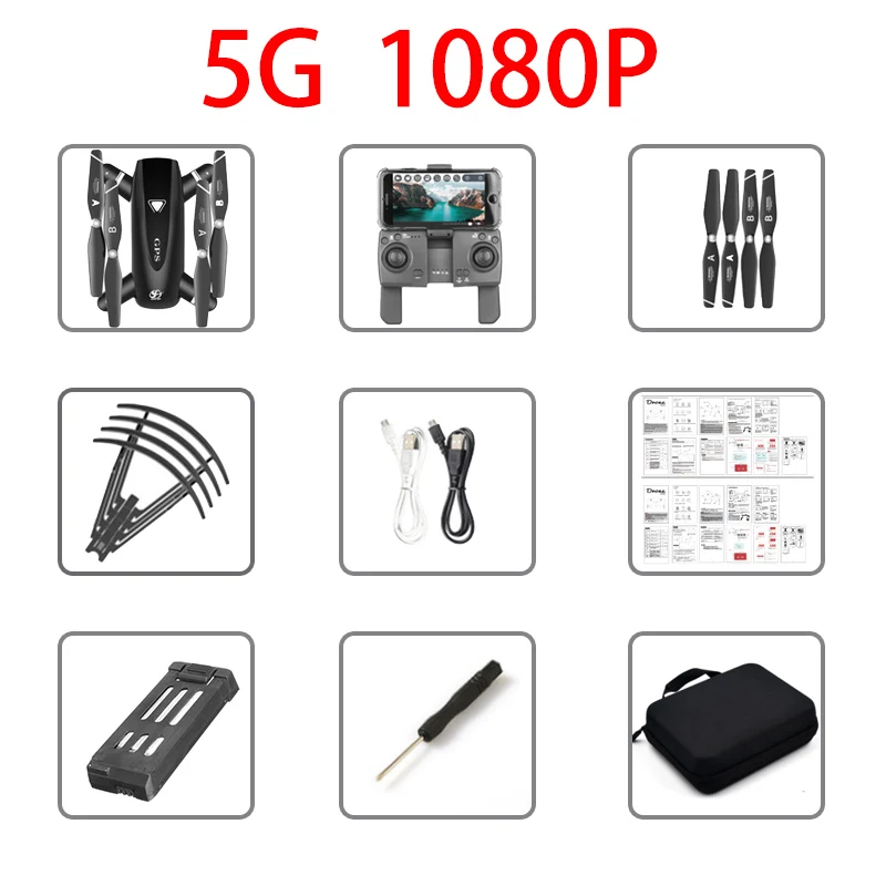 S167 Дрон с GPS с камерой 5G радиоуправляемые Квадрокоптеры дроны HD 4K wifi FPV складные летающие фотографии видео Дрон игрушка - Цвет: 5G  1080P GPS