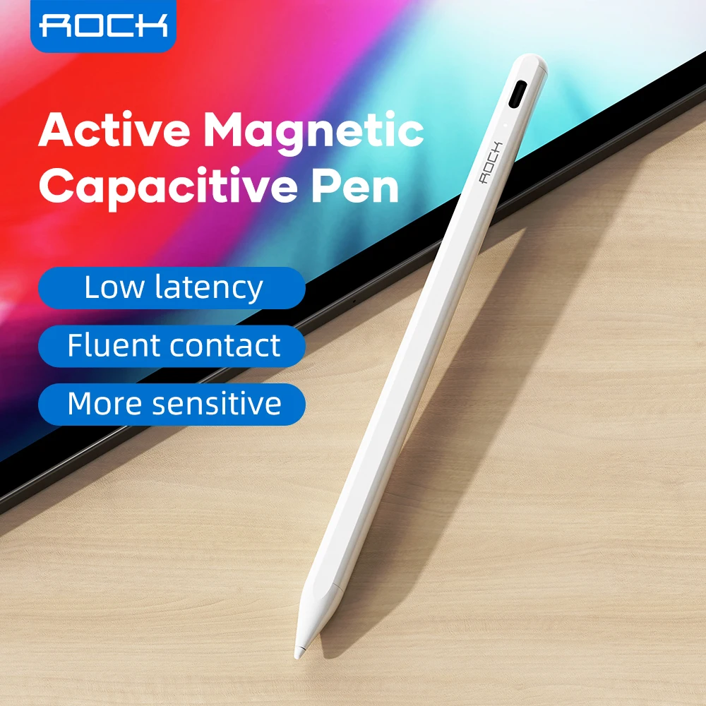 ROCK Active Magnetic Capacitive Pencil for iPad Pro 11 12.9 Replaceable Refill Stylus Touch Pen Apple Air IOS | Компьютеры и офис