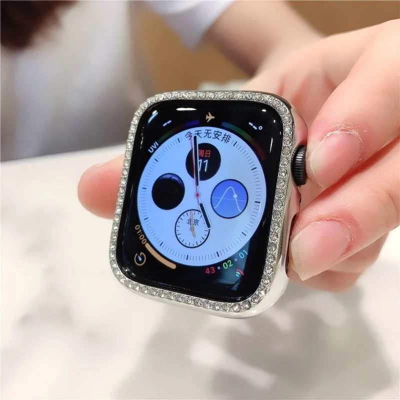 

Diamond Bumper Protective Case for Apple Watch Cover Series 6 SE 5 4 38mm 42mm hard shell cover For iwatch 1 2 3 Case 40mm 44mm
