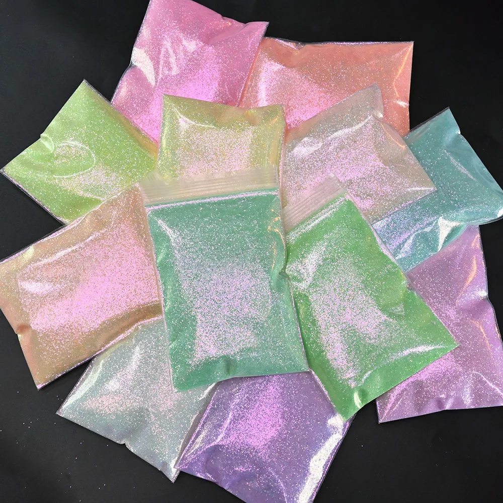 

50g 0.4mm AB Colorful Translucent Nail Art Gradient Glitter Mixed Size Hexagon Nail Patch Decorations Symphony Glitters 1/64