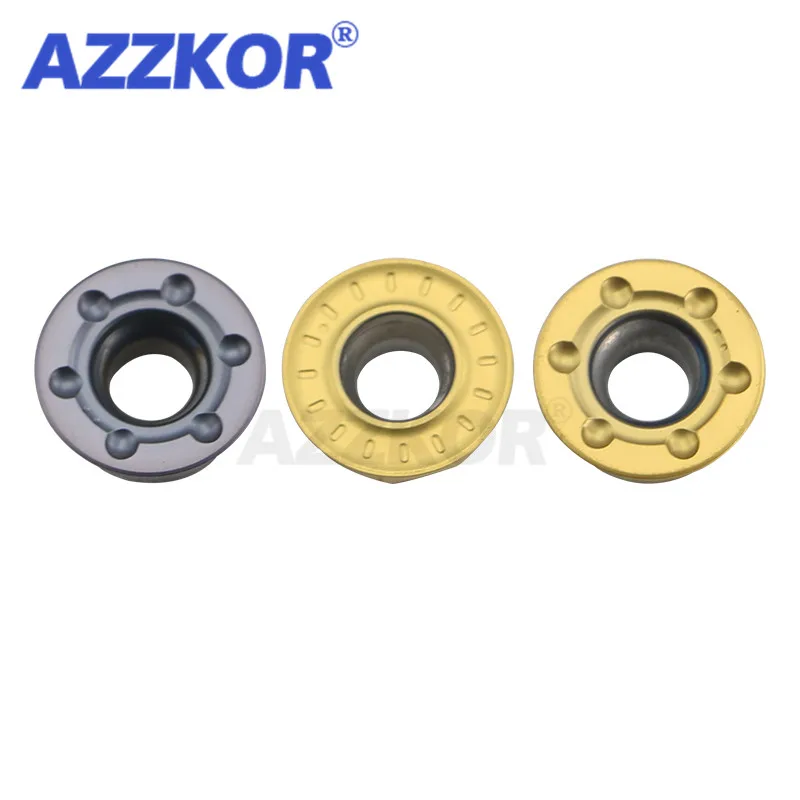 

RPMT RPMW NT125 External Turning Tools Round Inserts CNC Center Lathe For 45# Steel A3 Mild Steel Material AZZKOR Carbide Blades