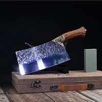 little cook kitchen chef knife 8 6 forged handmade fixed blade chinese meat cleaver vegetable cutter cooking cuisine tools