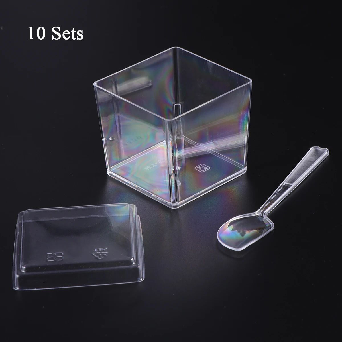 

Cup Cups Dessert Parfait Shooter Appetizer Tumbler Cream Ice Buffet Jelly Disposable Fruit Pudding Cube Plastic Square Yogurt