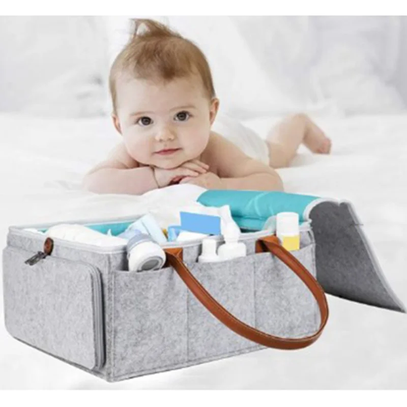 

Baby Diaper Caddy Organizer Portable Holder Bag Multifunctional Kids Diapers Nappy Changing Maternity Handbags Bag
