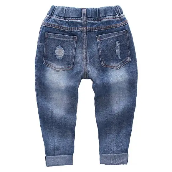 Детские джинсы 2020 осенние модные с дырками для девочек повседневная детская