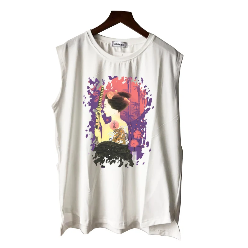 Красивые майки с японским принтом самурая для мужчин и женщин мальчиков девочек