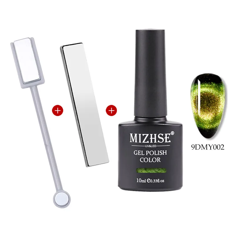 MIZHSE 9D Chameleon Magnetic Gel Nail Polish Long Lasting10ml Cat Eye Nail Art Gel Soak Off UV LED Shining Gel Varnish - Цвет: MD-9DMY002-CTSET01