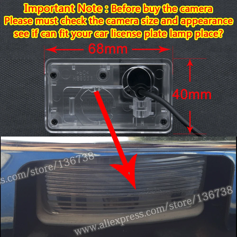 Камера заднего вида с динамическими траекториями HD для Toyota Corolla Sedan 2007-2013 BYD F3 F3R S6 M6