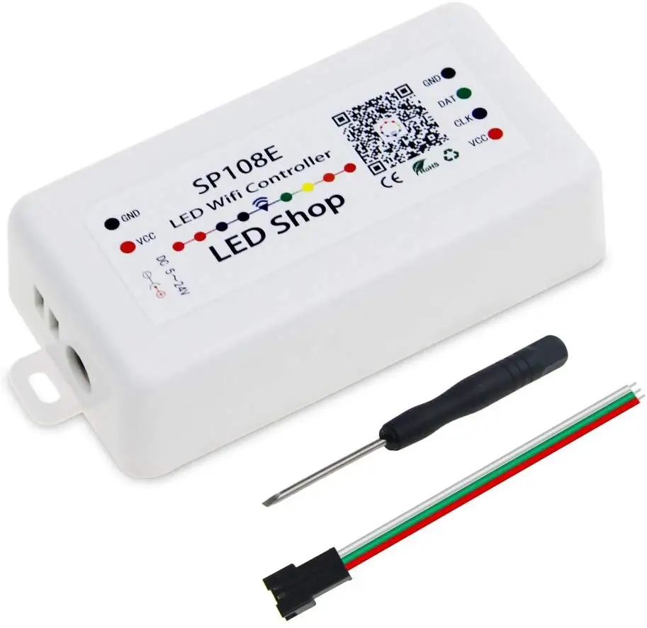 SP108E/107E/105E/110E SPI Wi-Fi Bluetooth пиксель IC музыкальный контроллер на смартфон приложение для WS2812B WS2813 SK6812 полосы DC5-12V