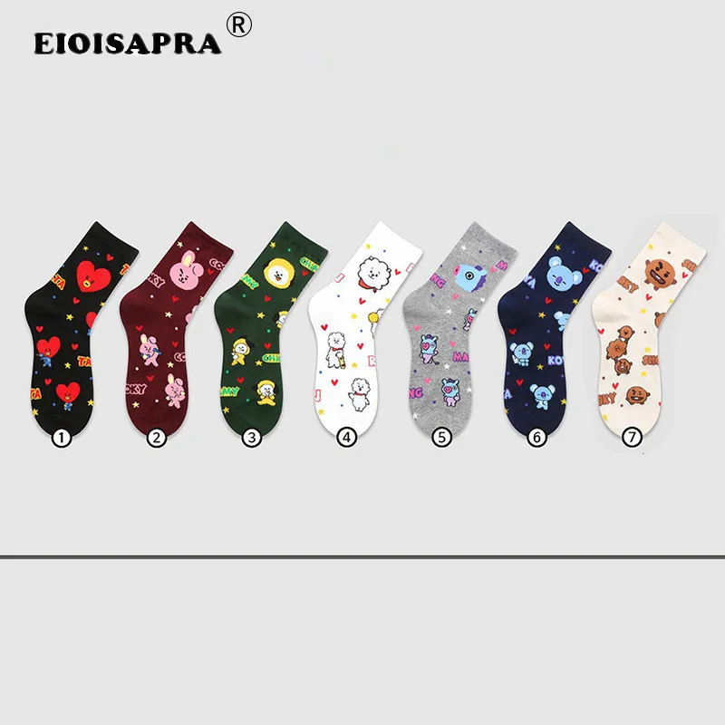 Autumn/Winter Kawaii Sock New Fashion South Korea Harajuku Style Lovely Cartoon Dog Sheep Horse Cute Candy Color Cotton Sox | Женская
