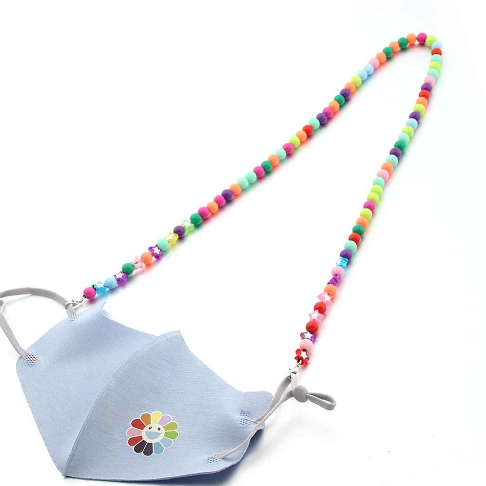 1 шт. акриловая пятиконечная звезда богемная красочная цепочка для маски из