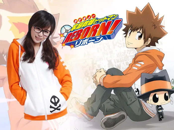 Аниме хитман Реборн! Katekyo новорожденный Sawada Tsunayoshi косплей костюм все размеры