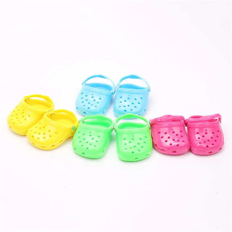 Summer Beach Sandals Slippers Shoes For 18 inch Girl Dolls Baby Toys Fashion Sandal Fit 43cm Height American | Игрушки и хобби