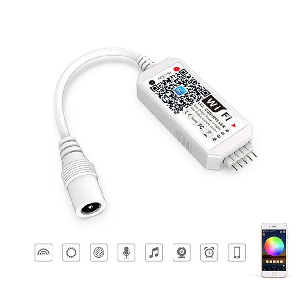 Мини Волшебный домашний Wi-Fi контроллер для RGB светодиодные ленты DC 5V 12V 24V 16